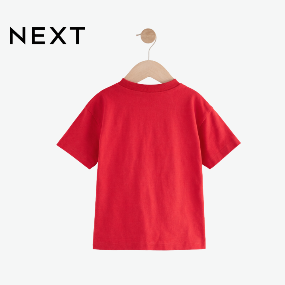 T-Shirt Red "Wave" Rope Detail