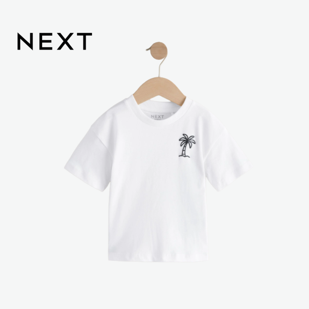T-Shirt White With Palm Tree
