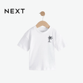 T-Shirt White With Palm Tree