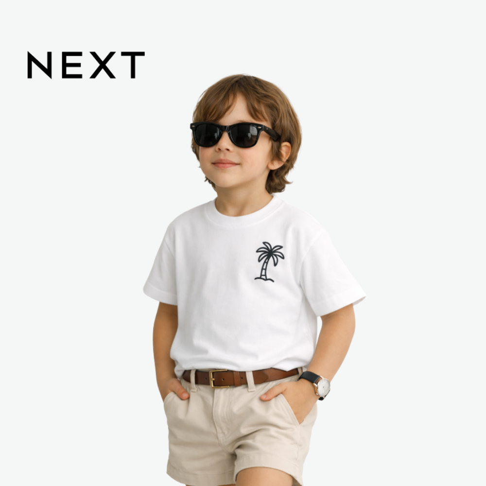 T-Shirt White With Palm Tree