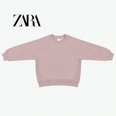ZARA DUSTY PINK RAGLAN CREWNECK SWEATSHIRT