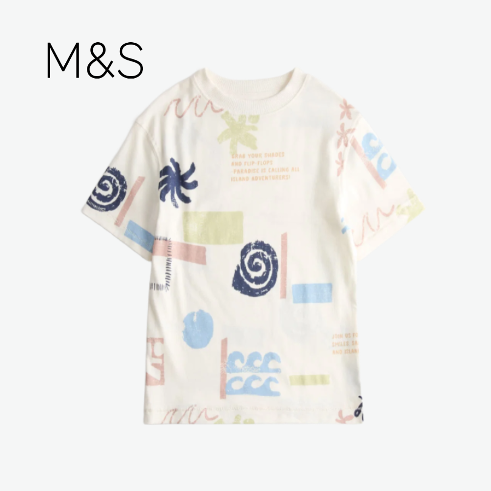 M&S COTTON GRAPHIC T-SHIRT