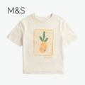 M&S COTTON GRAPHIC T-SHIRT PINEAPPLE