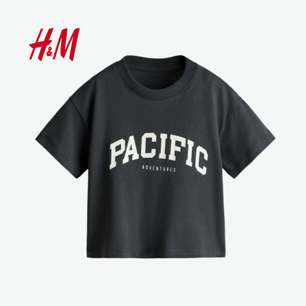 H&M BLACK T-SHIRT PACIFIC ADVENTURES