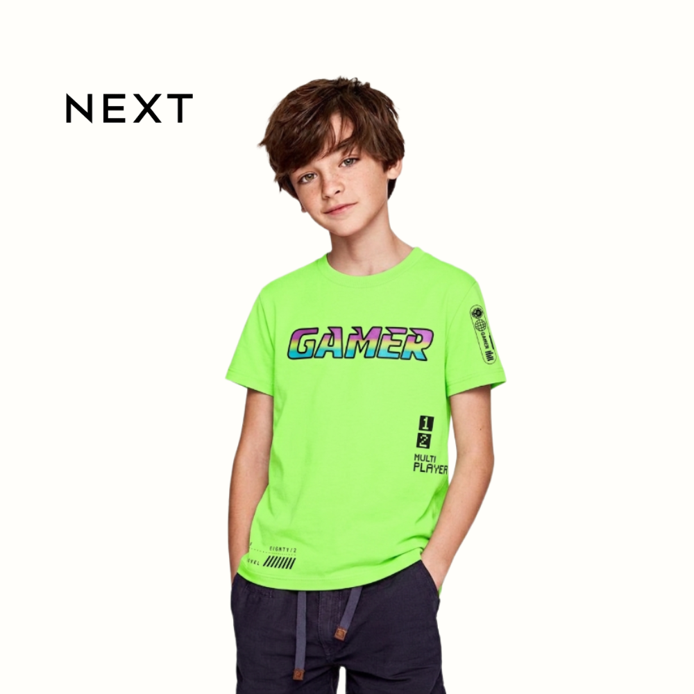 NEXT NEON GREEN GAMER T-SHIRT