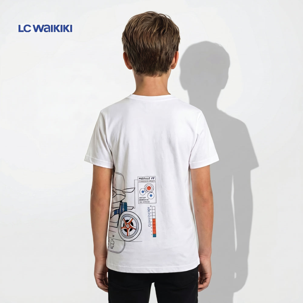 LC WAIKIKI T-SHIRT WHITE 'FUTURE METROPOLIS'