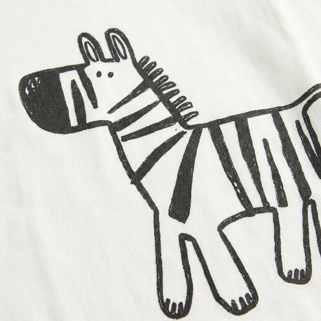 NEXT WHITE ZEBRA GRAPHIC LONG-SLEEVE T-SHIRT