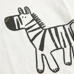 NEXT WHITE ZEBRA GRAPHIC LONG-SLEEVE T-SHIRT