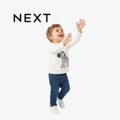 NEXT WHITE ZEBRA GRAPHIC LONG-SLEEVE T-SHIRT