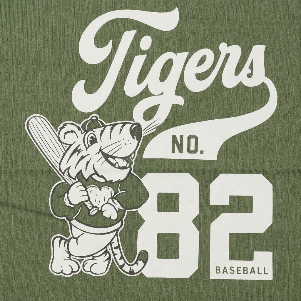 NEXT OLIVE GREEN TIGERS BASEBALL GRAPHIC LONG-SLEEVE T-SHIRT
