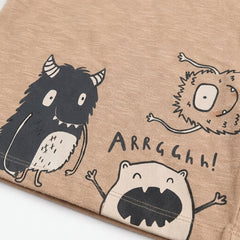 NEXT BEIGE MONSTER GRAPHIC LONG-SLEEVE T-SHIRT