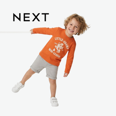 NEXT ORANGE LITTLE-CHAMP GRAPHIC LONG-SLEEVE T-SHIRT