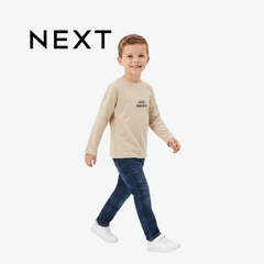 NEXT BEIGE EXTRA AWESOME LONG-SLEEVE T-SHIRT