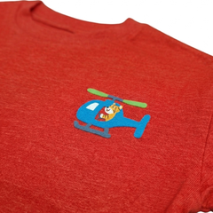 NEXT RED HELICOPTER EMBROIDERED LONG-SLEEVE T-SHIRT