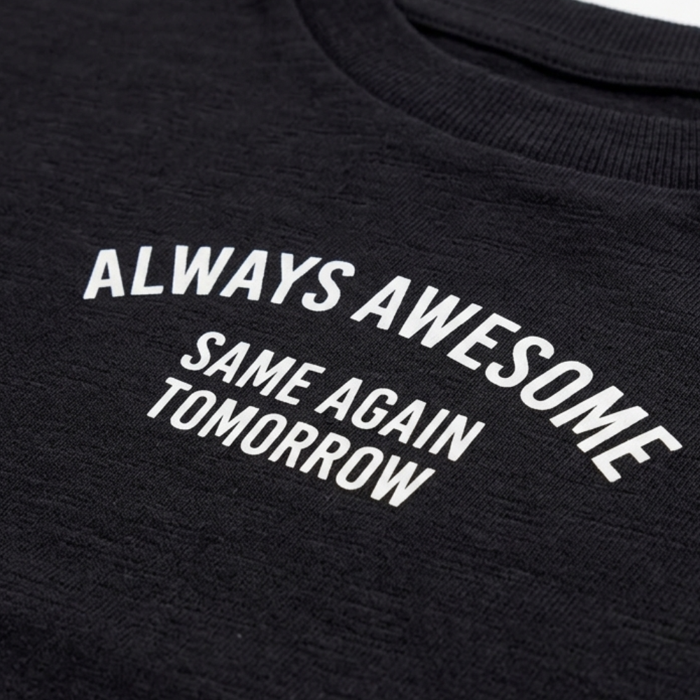 NEXT BLACK ALWAYS AWESOME GRAPHIC LONG-SLEEVE T-SHIRT