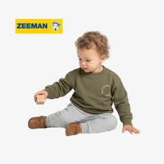ZEEMAN OLIVE GREEN FREE VALLEY GRAPHIC SWEATSHIRT