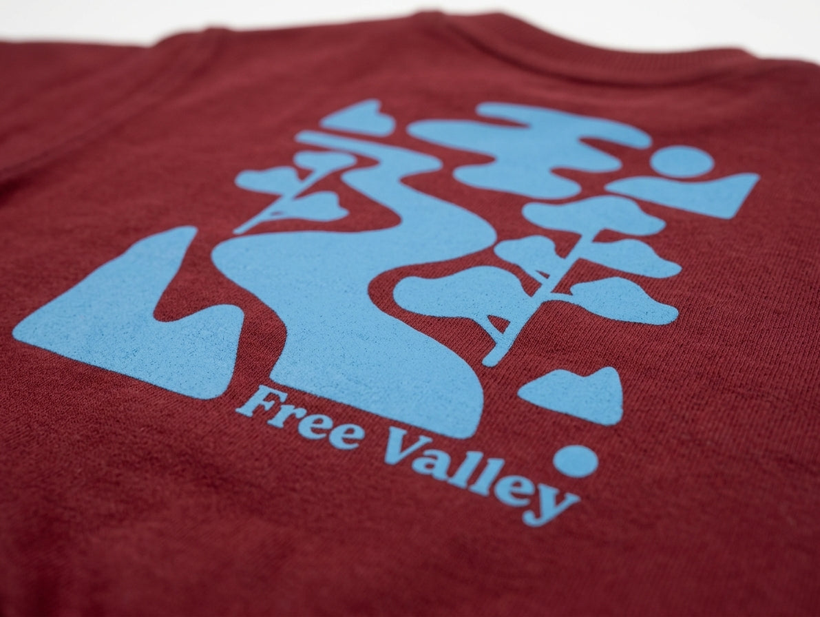 ZEEMAN MAROON FREE VALLEY GRAPHIC SWEATSHIRT