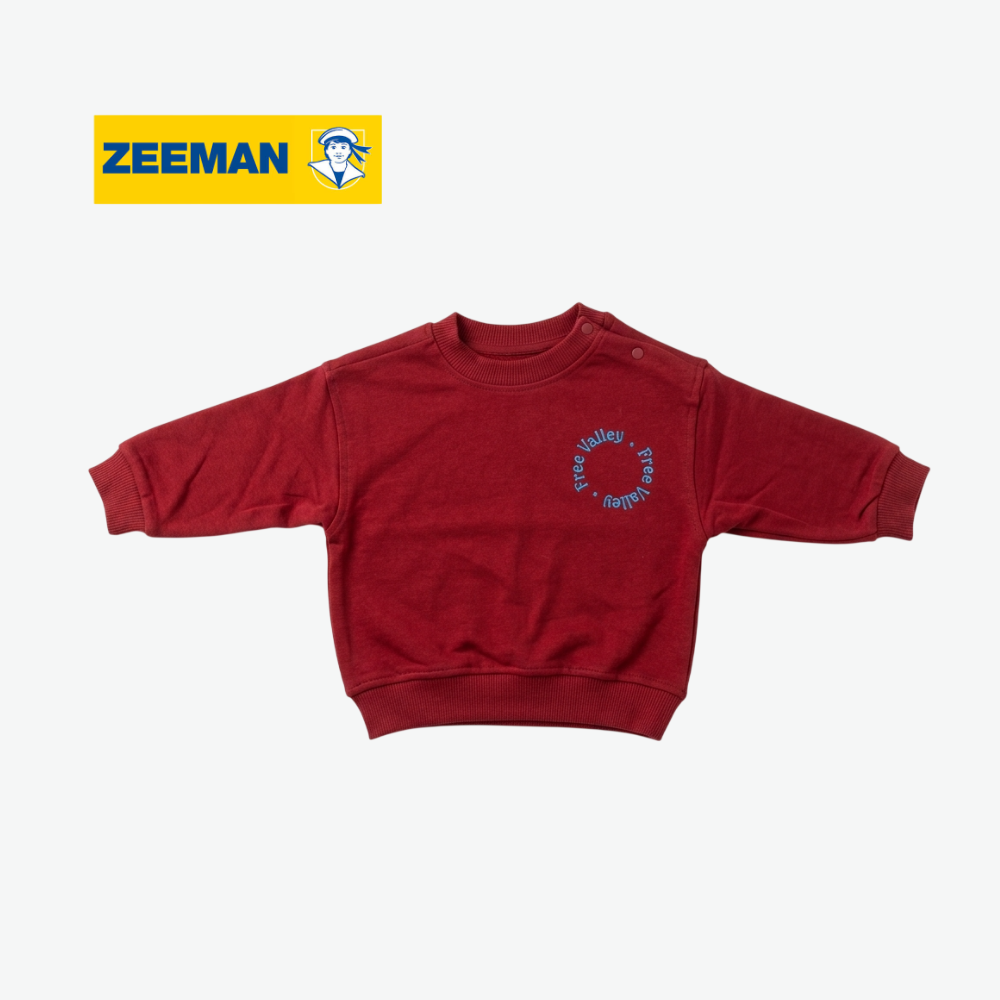 ZEEMAN MAROON FREE VALLEY GRAPHIC SWEATSHIRT