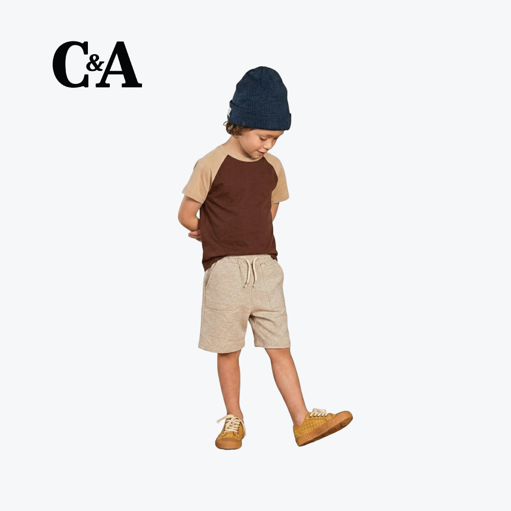 C&A SHORTS KNITTED LIGHT GREY STONE