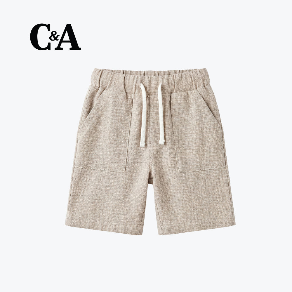 C&A SHORTS KNITTED LIGHT GREY STONE