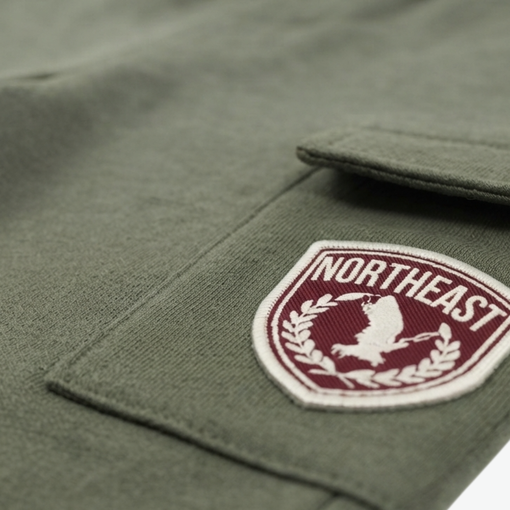 PRÉNATAL OLIVE GREEN CARGO SWEATPANTS