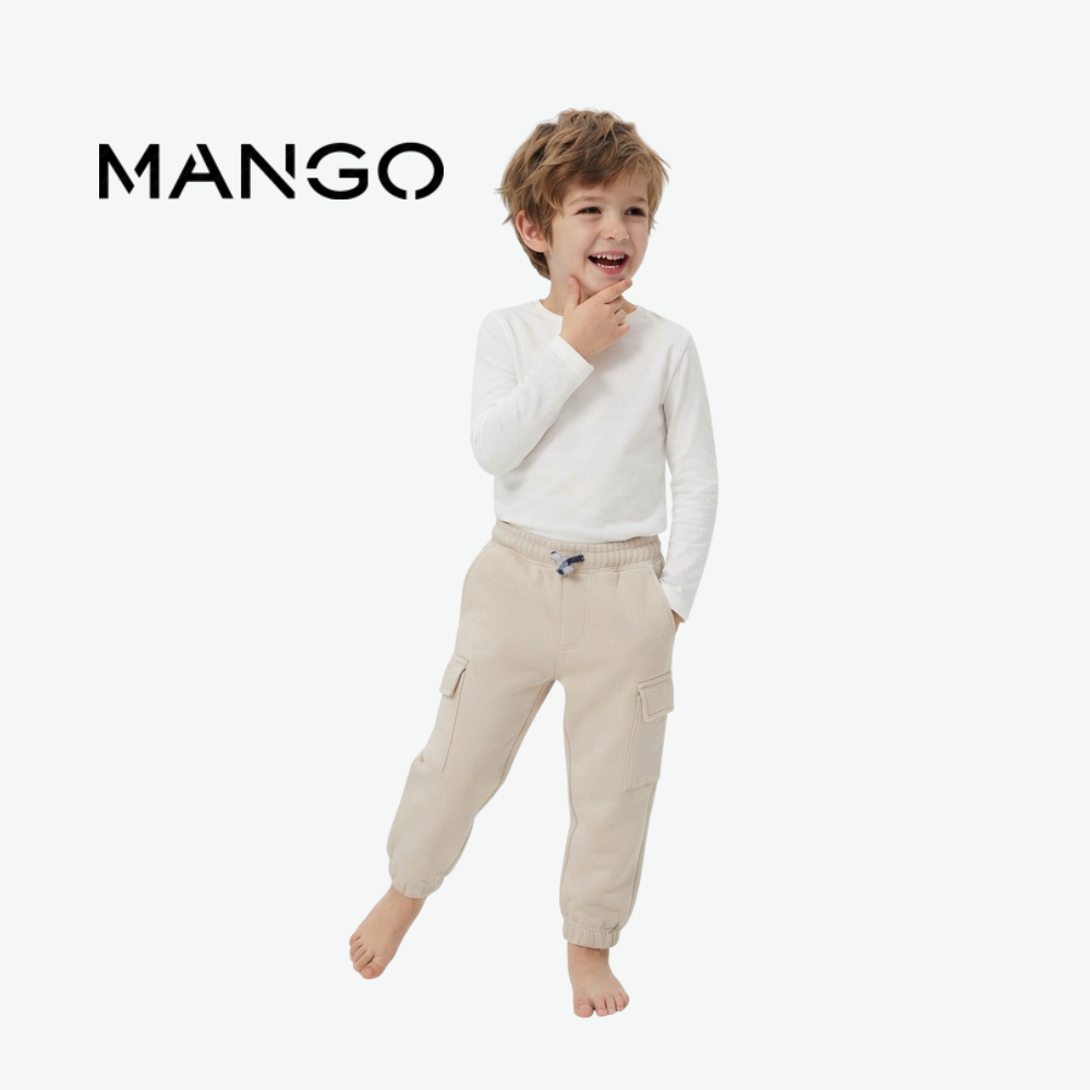MANGO BEIGE CARGO SWEATPANTS