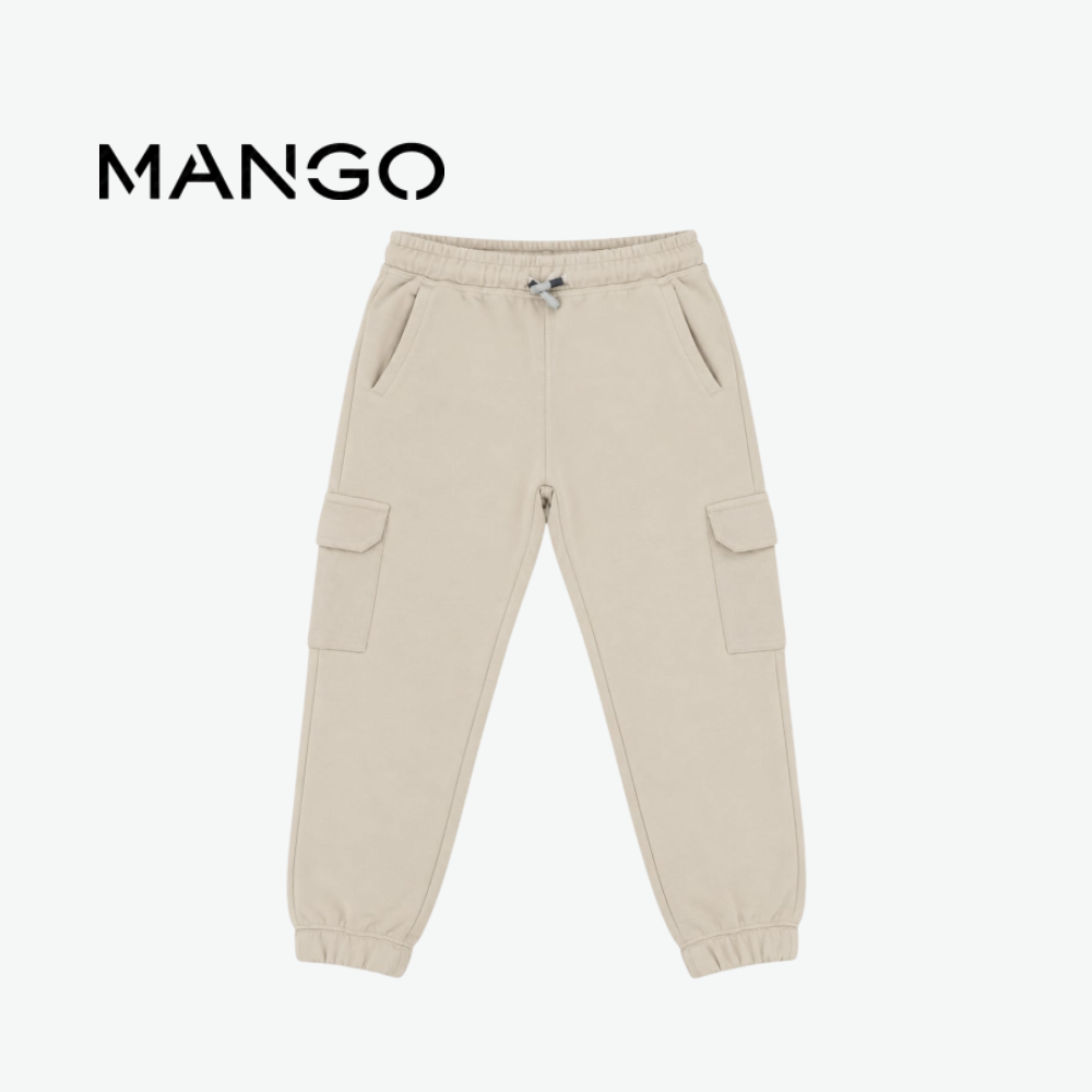 MANGO BEIGE CARGO SWEATPANTS