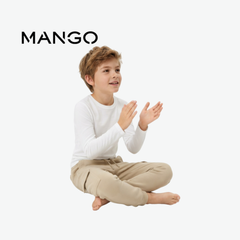 MANGO LIGHT KHAKI CARGO SWEATPANTS