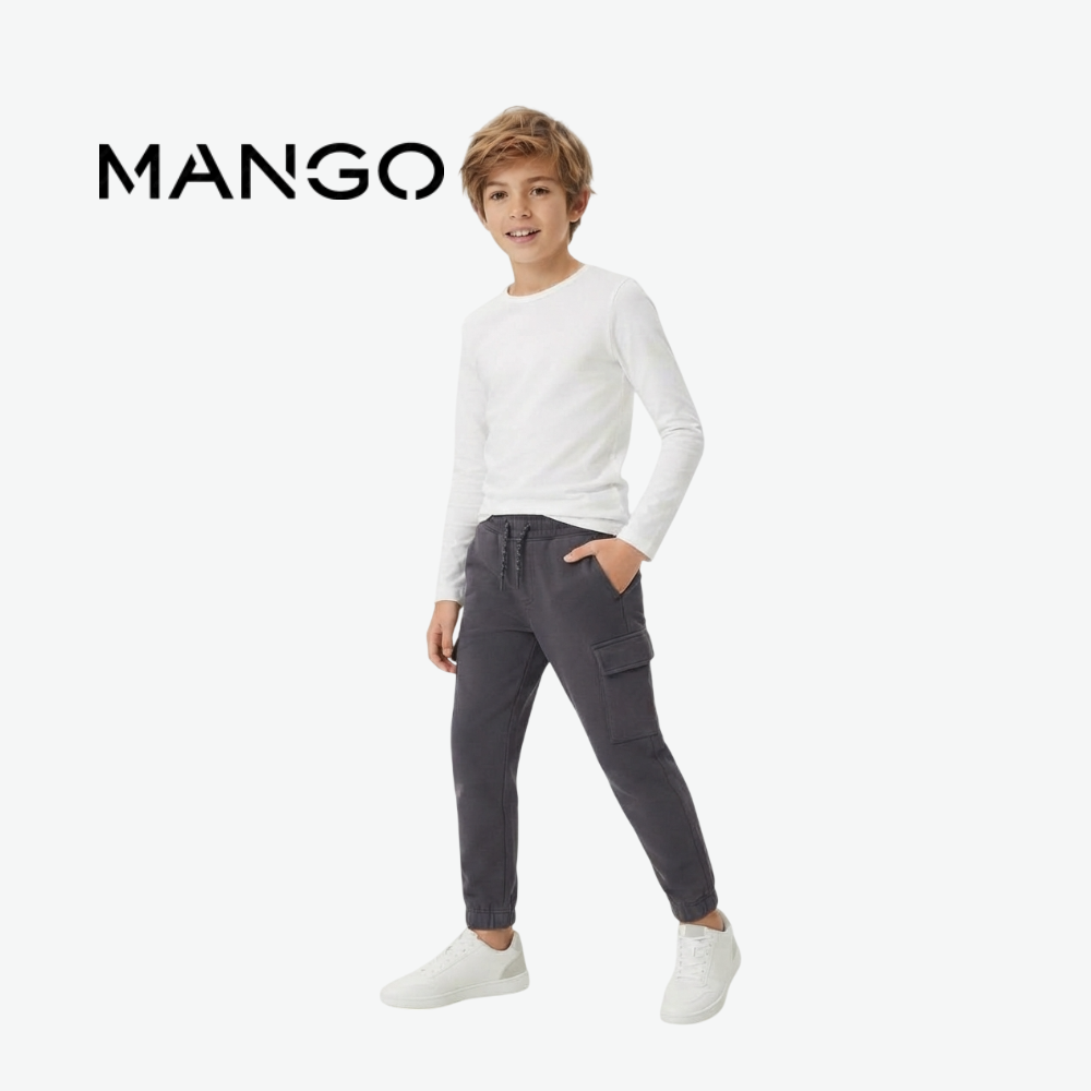 MANGO CHARCOAL GREY CARGO SWEATPANTS