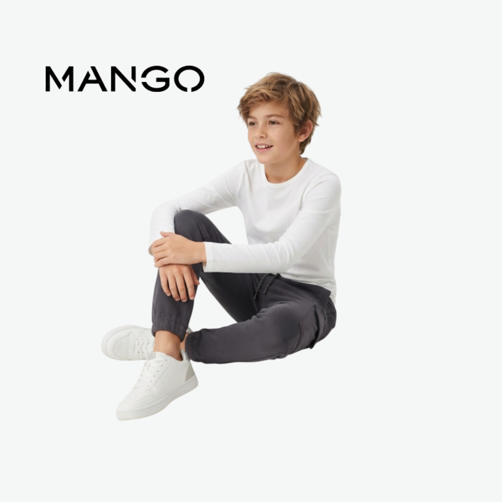 MANGO CHARCOAL GREY CARGO SWEATPANTS