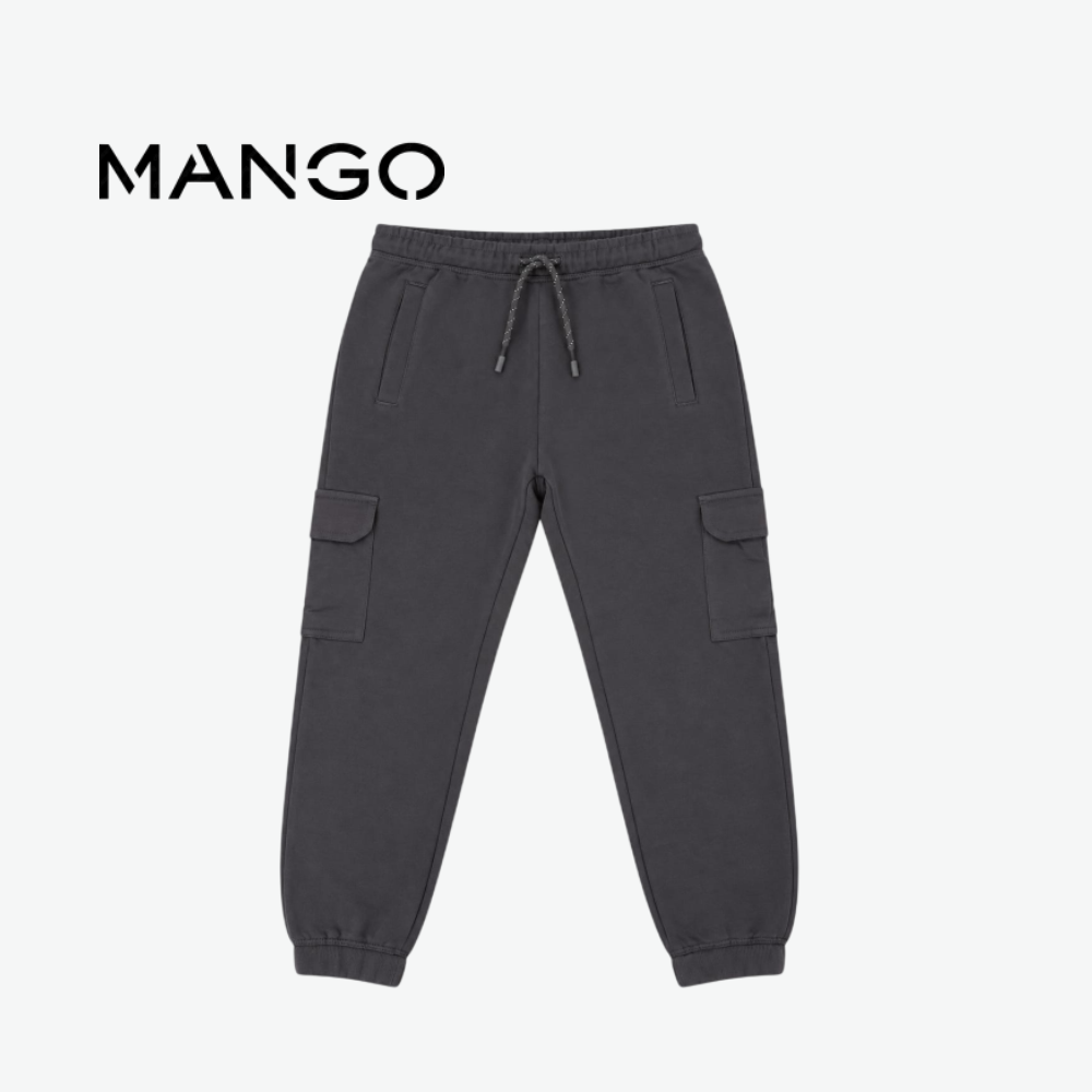 MANGO CHARCOAL GREY CARGO SWEATPANTS