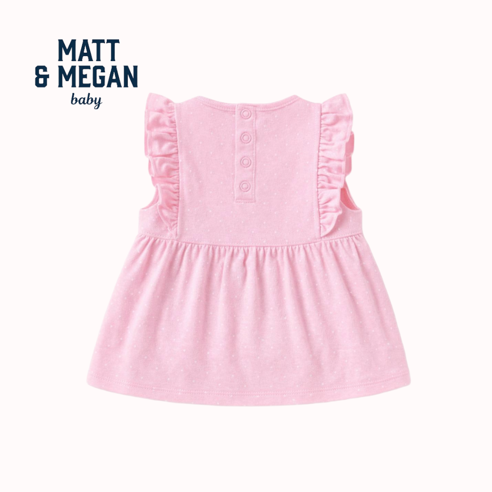 MATT & MEGAN BABY GIRL FROCK WITH BUILT IN ROMPER