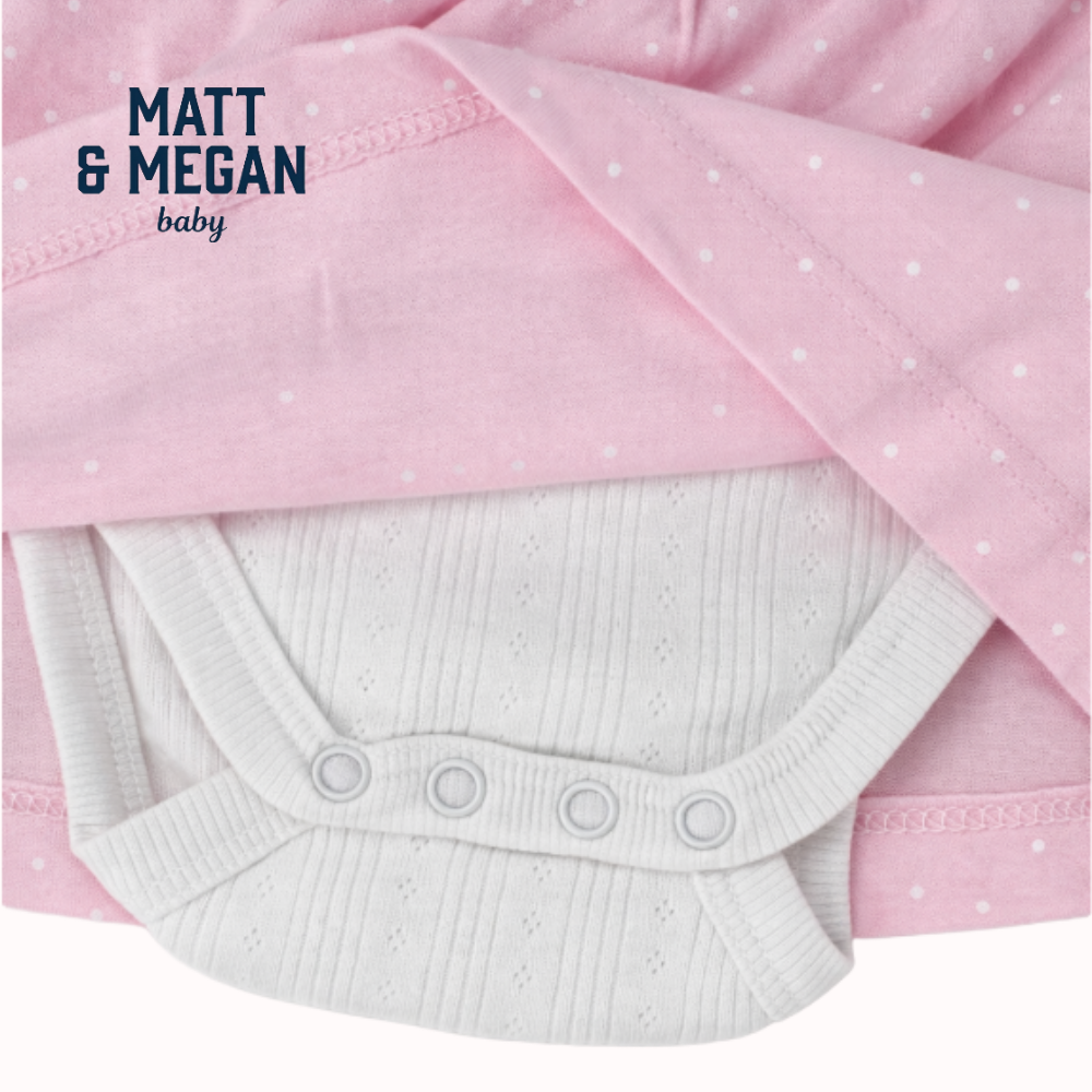 MATT & MEGAN BABY GIRL FROCK WITH BUILT IN ROMPER