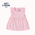 MATT & MEGAN BABY GIRL FROCK WITH BUILT IN ROMPER