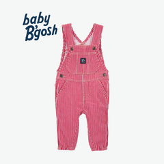 BABY B'GOSH PINK STRIPED DUNGAREES