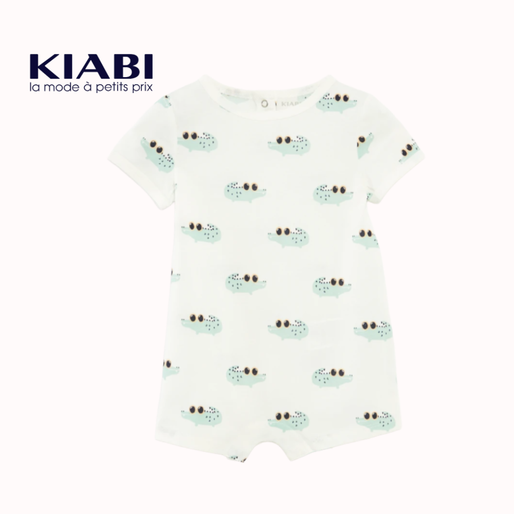KIABI ROMPER ALLIGATOR DOODLE