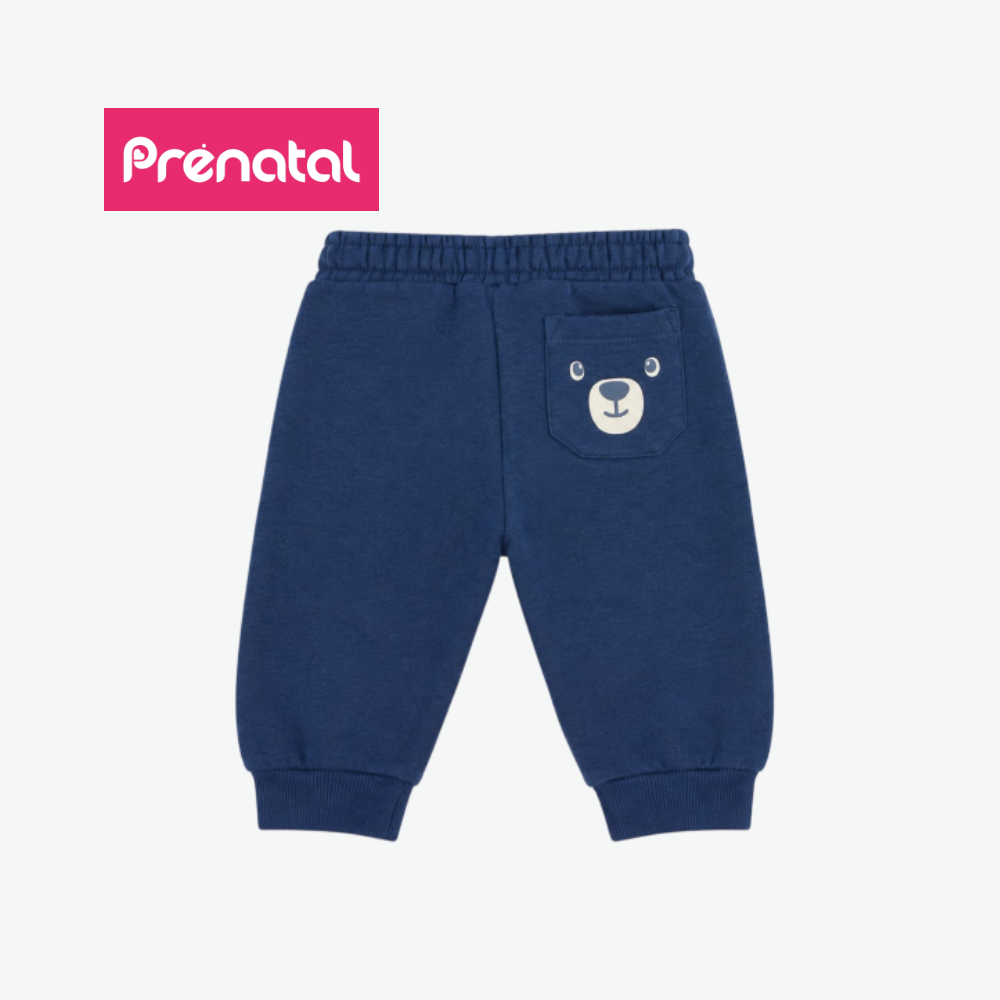 PRÉNATAL NAVY BEAR-POCKET SWEATPANTS