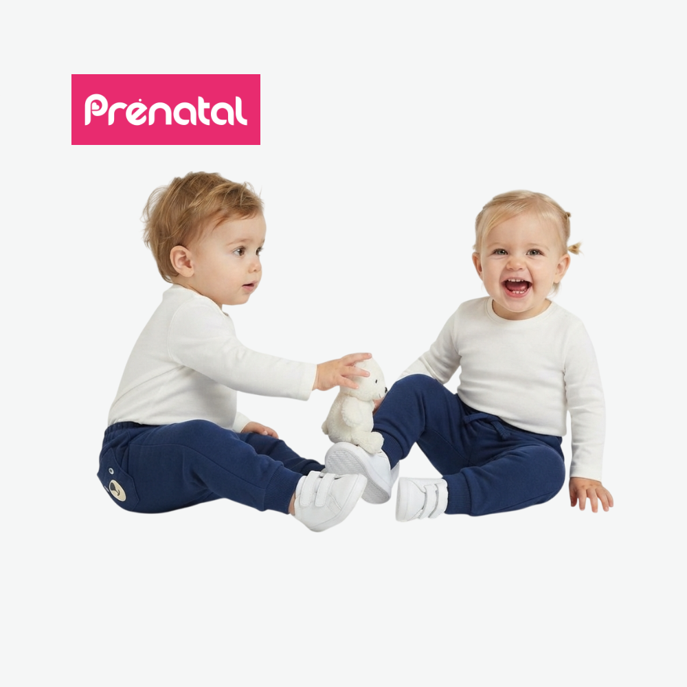 PRÉNATAL NAVY BEAR-POCKET SWEATPANTS