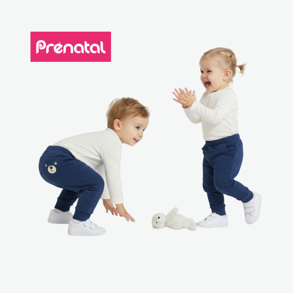 PRÉNATAL NAVY BEAR-POCKET SWEATPANTS