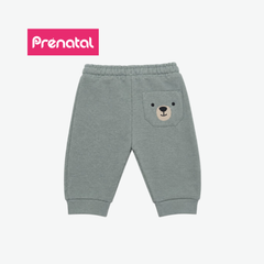 PRÉNATAL SAGE GREEN BEAR-POCKET SWEATPANTS