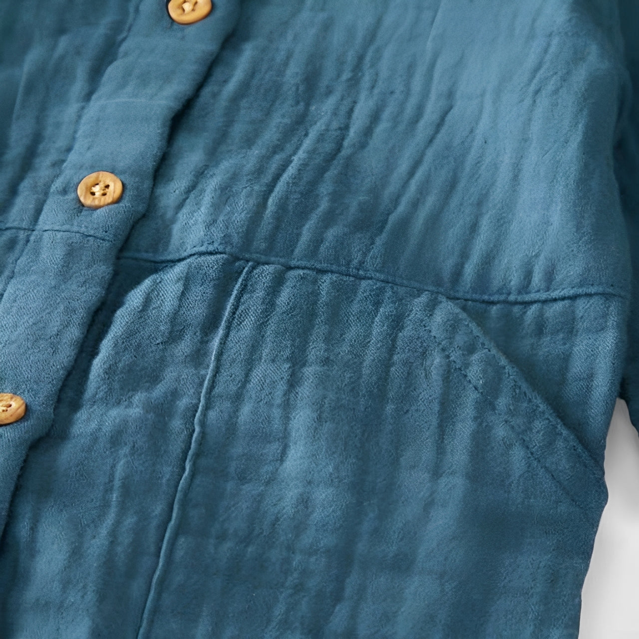 CARTER'S DUSTY TEAL BLUE GAUZE BUTTON-FRONT JUMPSUIT