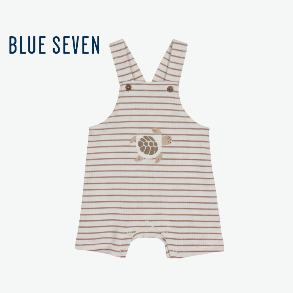 BLUE SEVEN RIBBED DUNGREE MINI