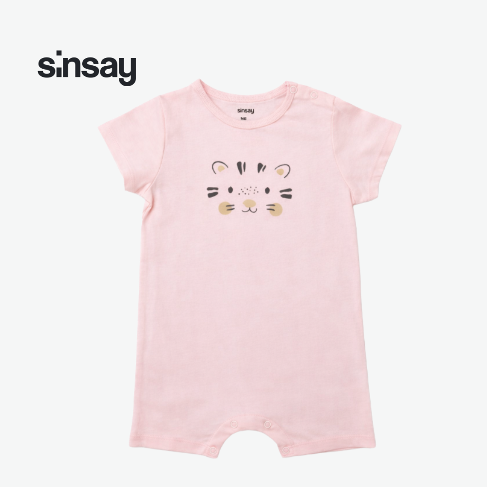 SINSAY COTTON PRINTED ROMPER PINK