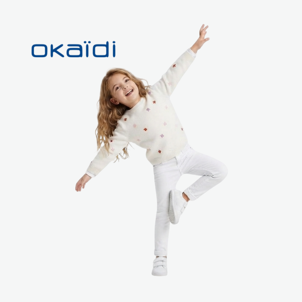 OKAÏDI OFF-WHITE BUTTERFLY-PATTERN SWEATER