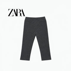 ZARA BLACK RIBBED WARM LEGGINGS