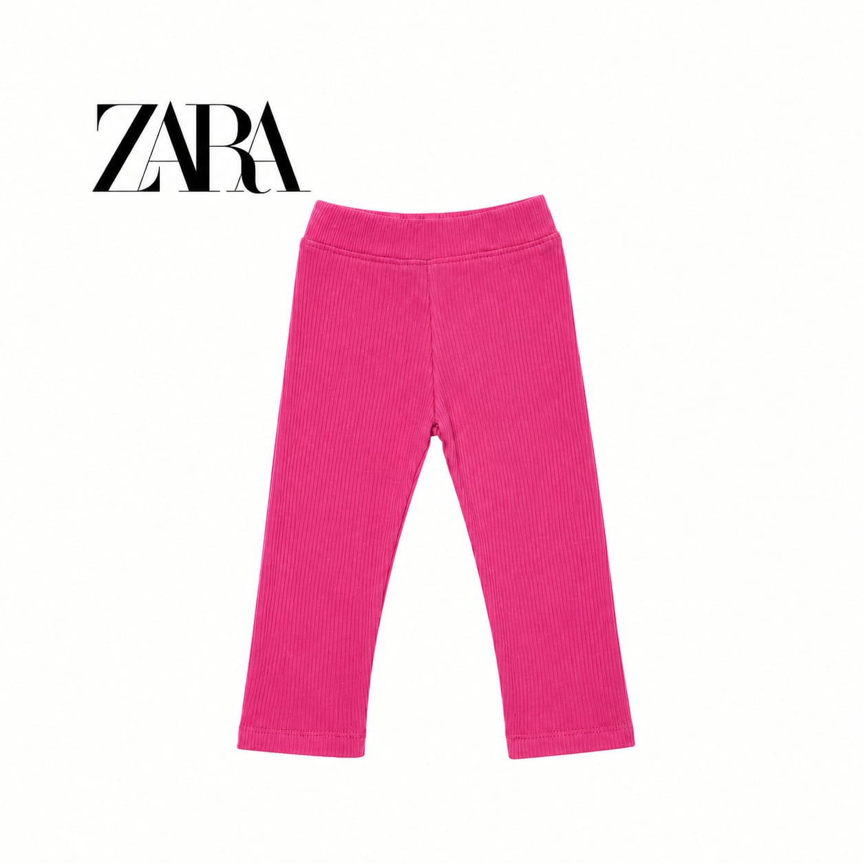 ZARA HOT PINK RIBBED WARM LEGGINGS