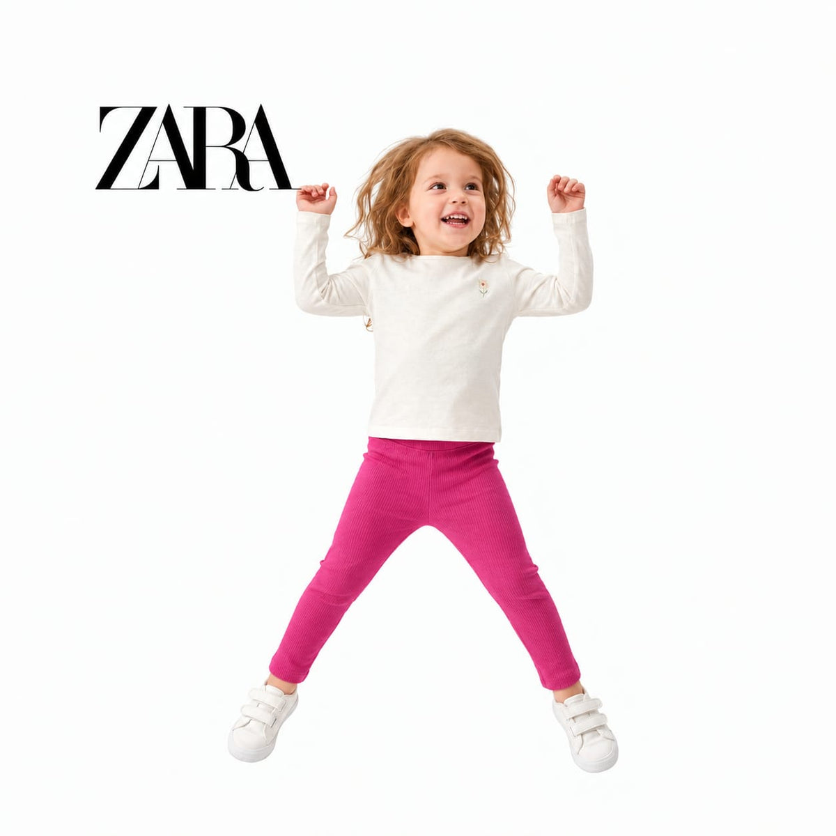 ZARA HOT PINK RIBBED WARM LEGGINGS