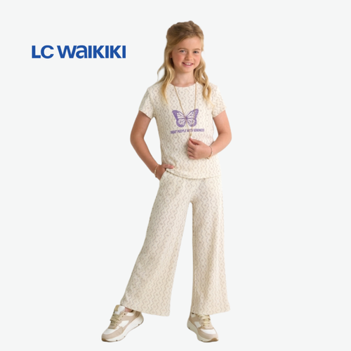 L.C. WAIKIKI CO-ORD WHITE BUTTERFLY