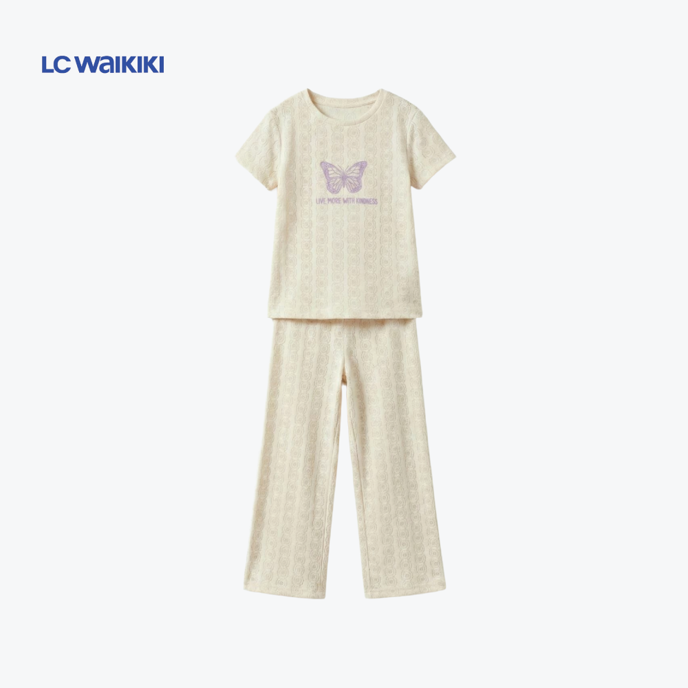 L.C. WAIKIKI CO-ORD WHITE BUTTERFLY