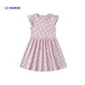 L.C. WAIKIKI FROCK PURPLE WITH WHITE DAISIES